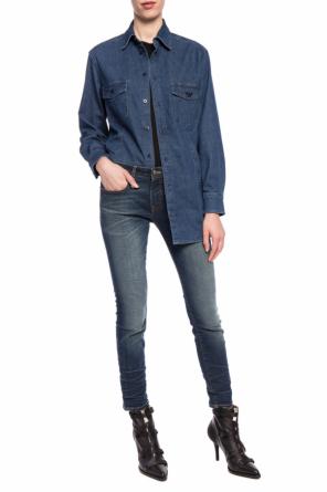Denim shirt with logo, zdjęcie 2 Denim shirt with logo od Emporio Armani